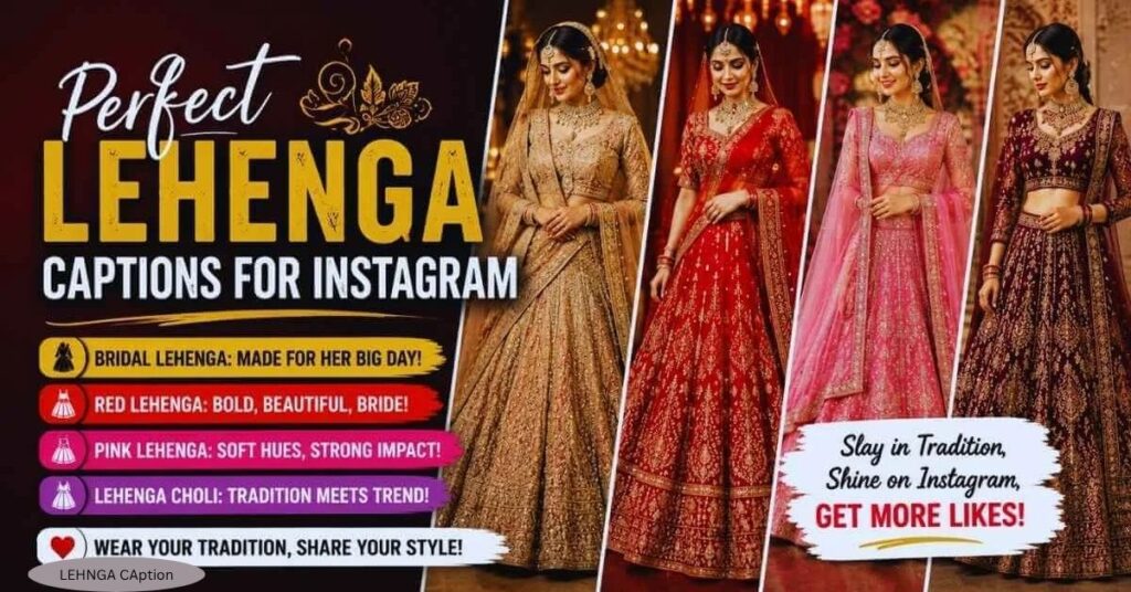 lehenga captions for instagram in hindi