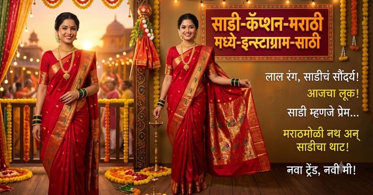 Saree Captions