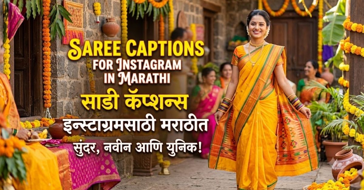 saree caption